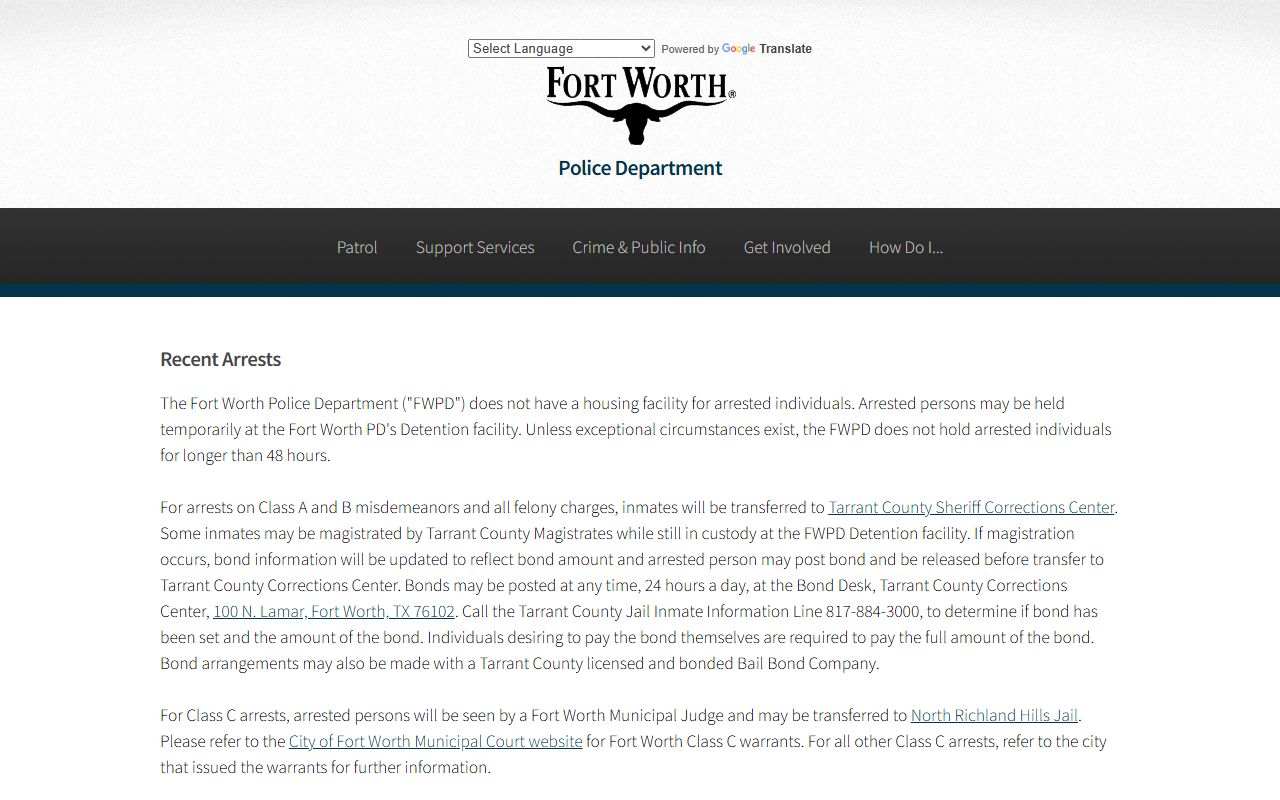Fort Worth busted mugshots recent arrests list