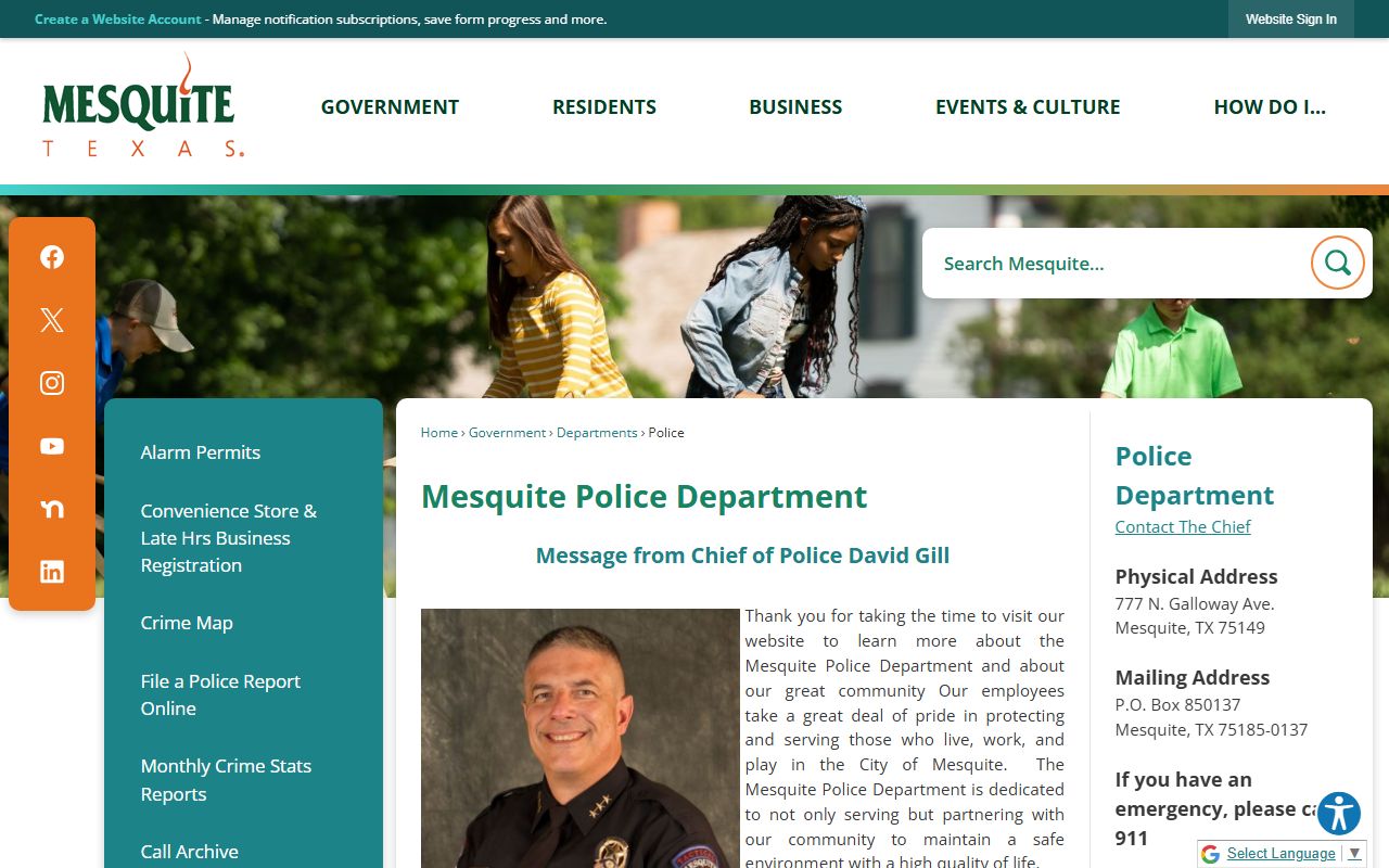 Mesquite Police Department website for Mesquite busted mugshots