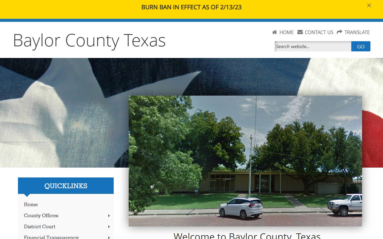 Baylor County busted mugshots Sheriff's Office website