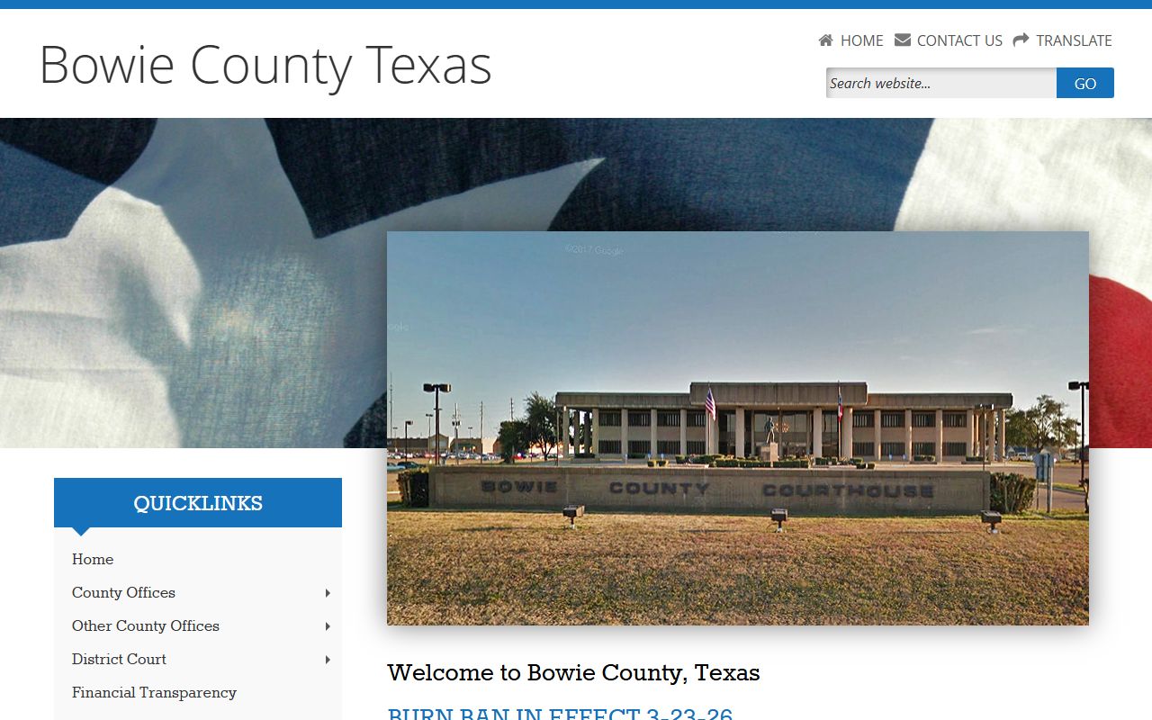 Bowie County busted mugshots Sheriff's Office website
