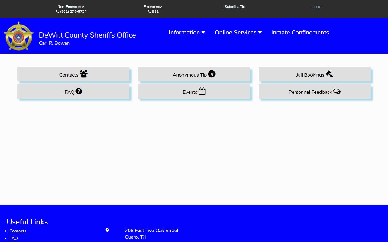 DeWitt County busted mugshots online inmate search portal