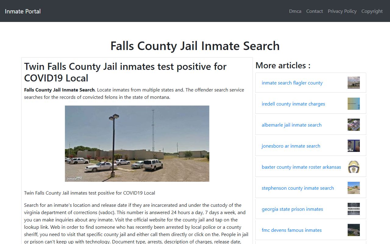 Falls County busted mugshots online inmate search resource