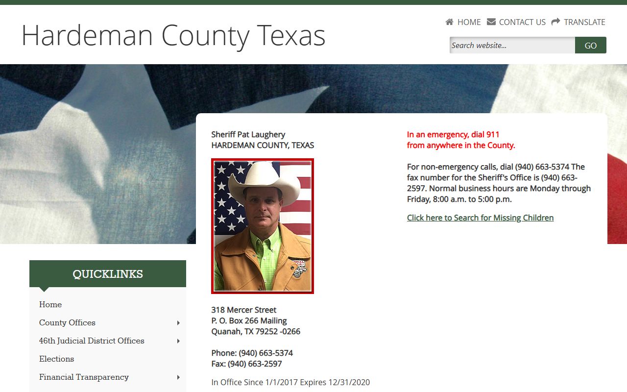 Hardeman County busted mugshots jail page in Quanah