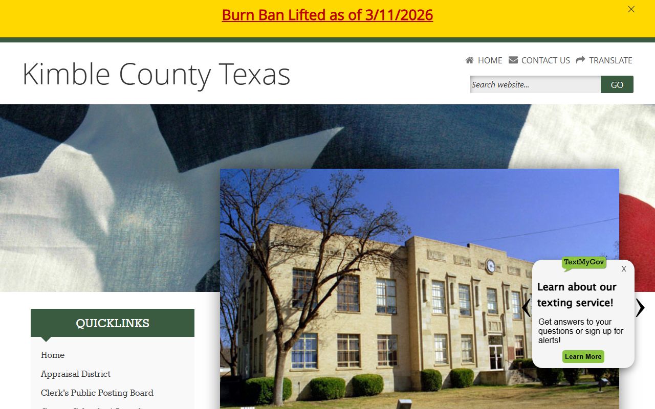 Kimble County busted mugshots Sheriff's Office website