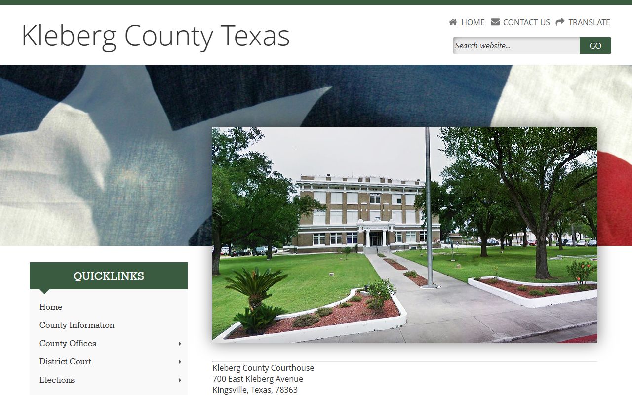 Kleberg County busted mugshots Sheriff's Office website