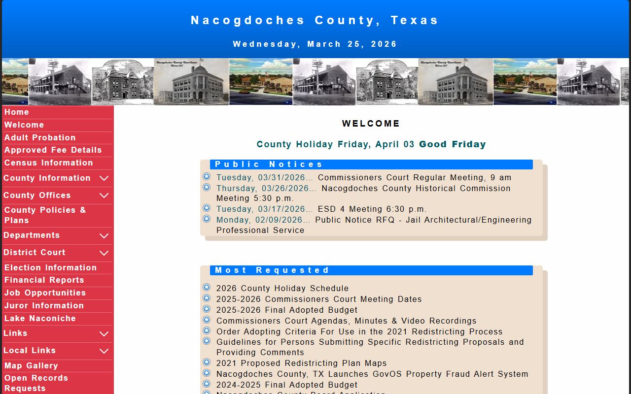 Nacogdoches County busted mugshots county website