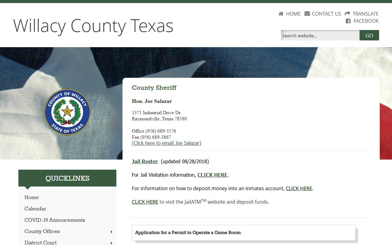 Willacy County busted mugshots jail roster page